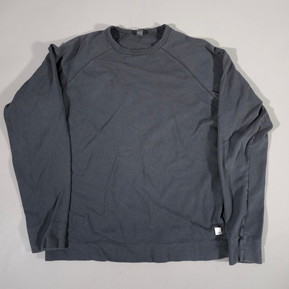 Vuori Ponto‎ Performance Crewneck Mens Medium Grey Raglan Athletic Sweatshirt